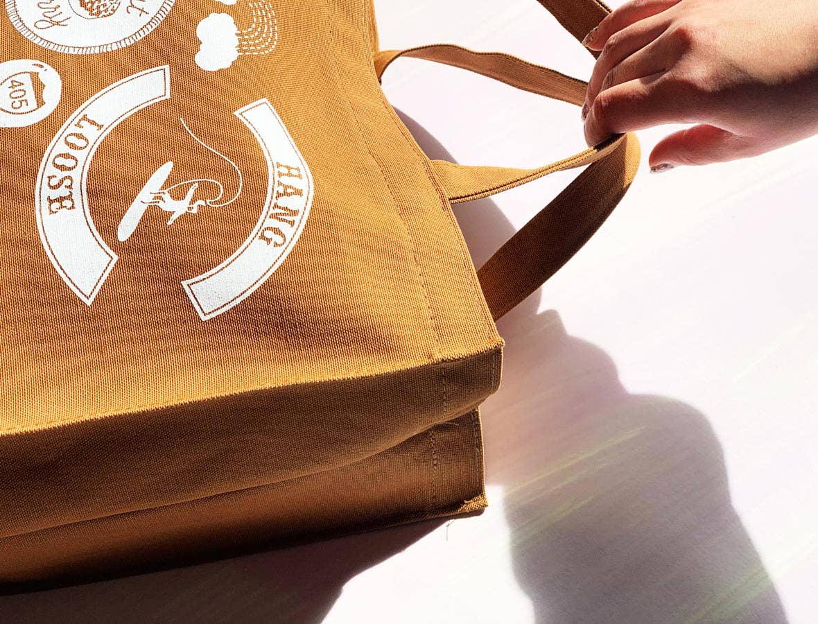 Chicago Shopper Tote - Cotton Canvas Grocery Bag, USA Made
