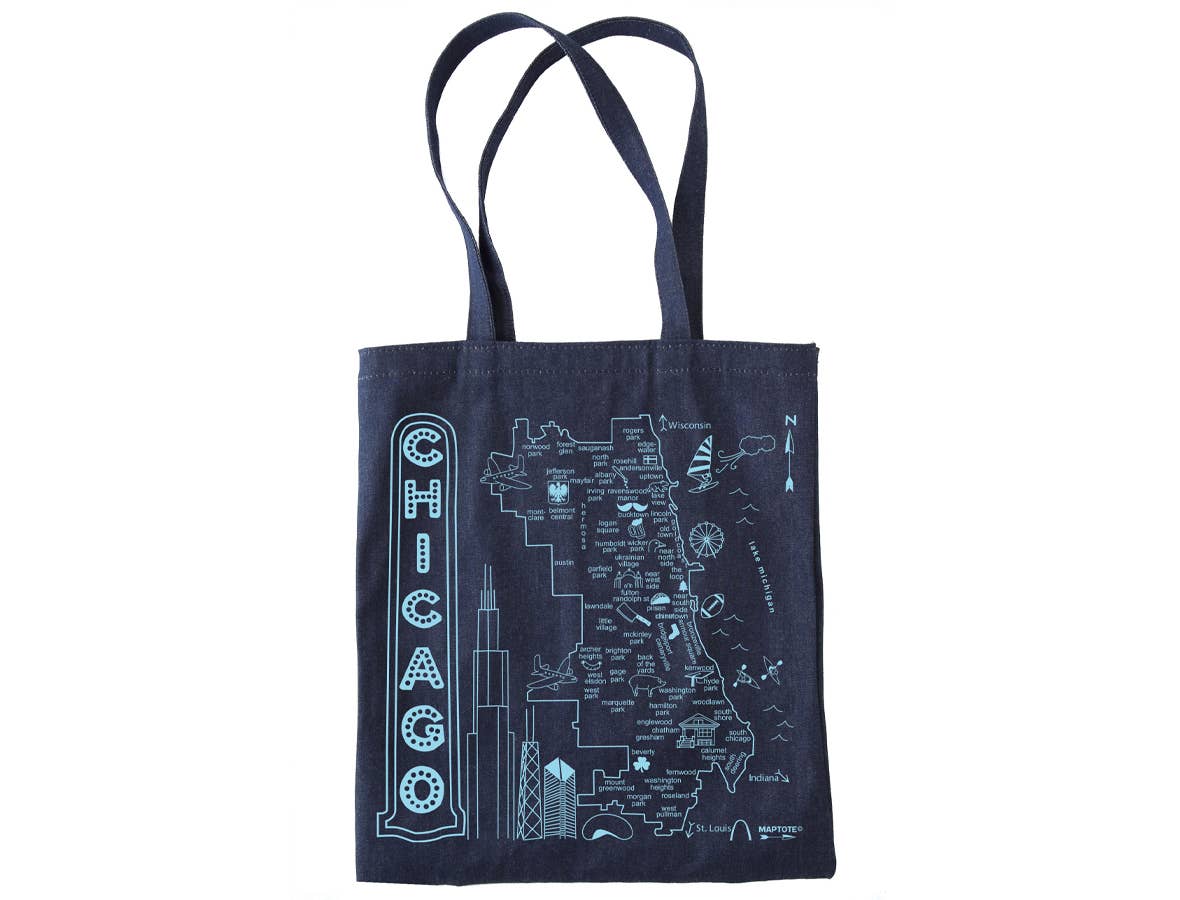 Chicago Denim Tote - Cotton Denim, USA Made