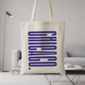 Chicago Canvas Tote Bag with with inside pocket