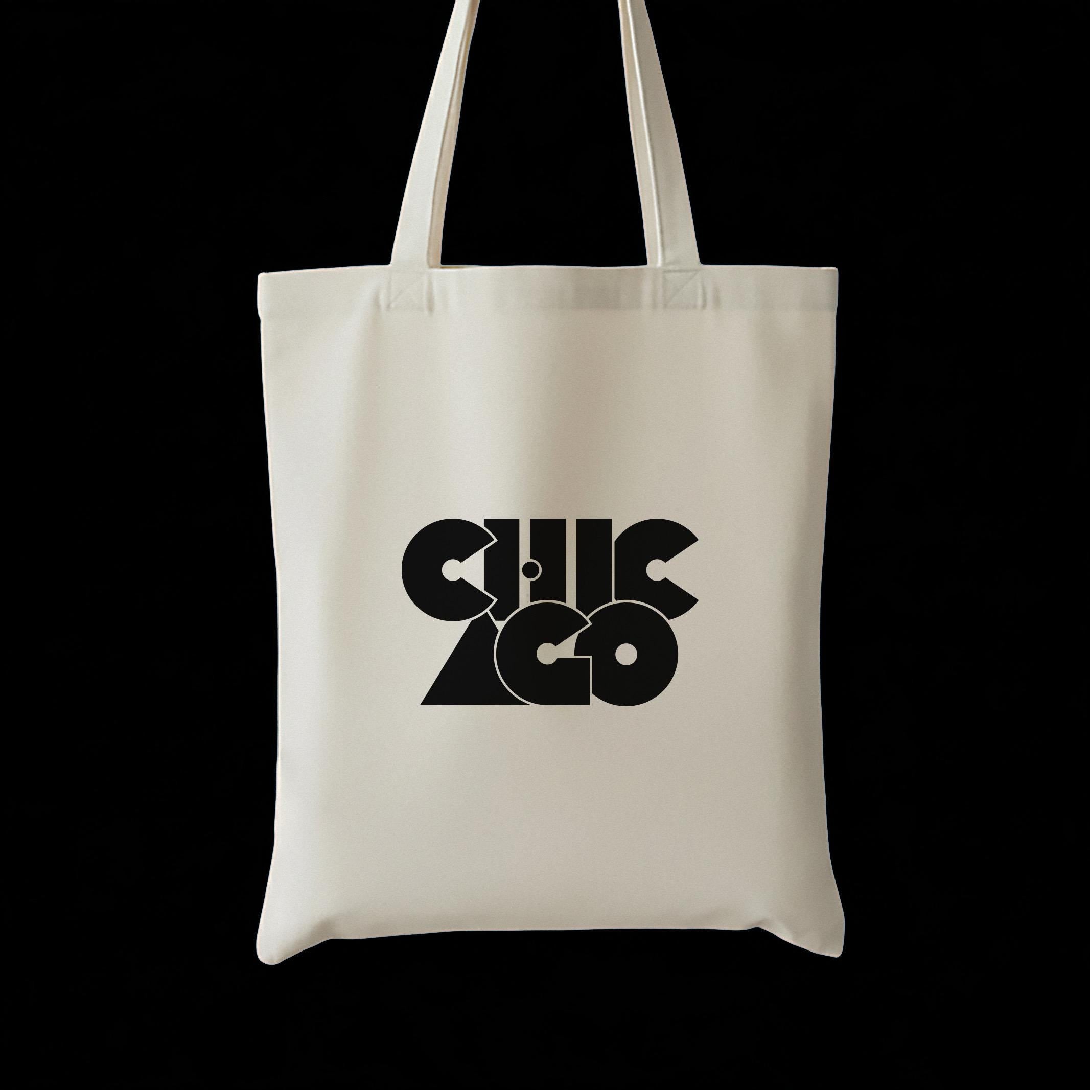Chicago Canvas Tote Bag with with inside pocket