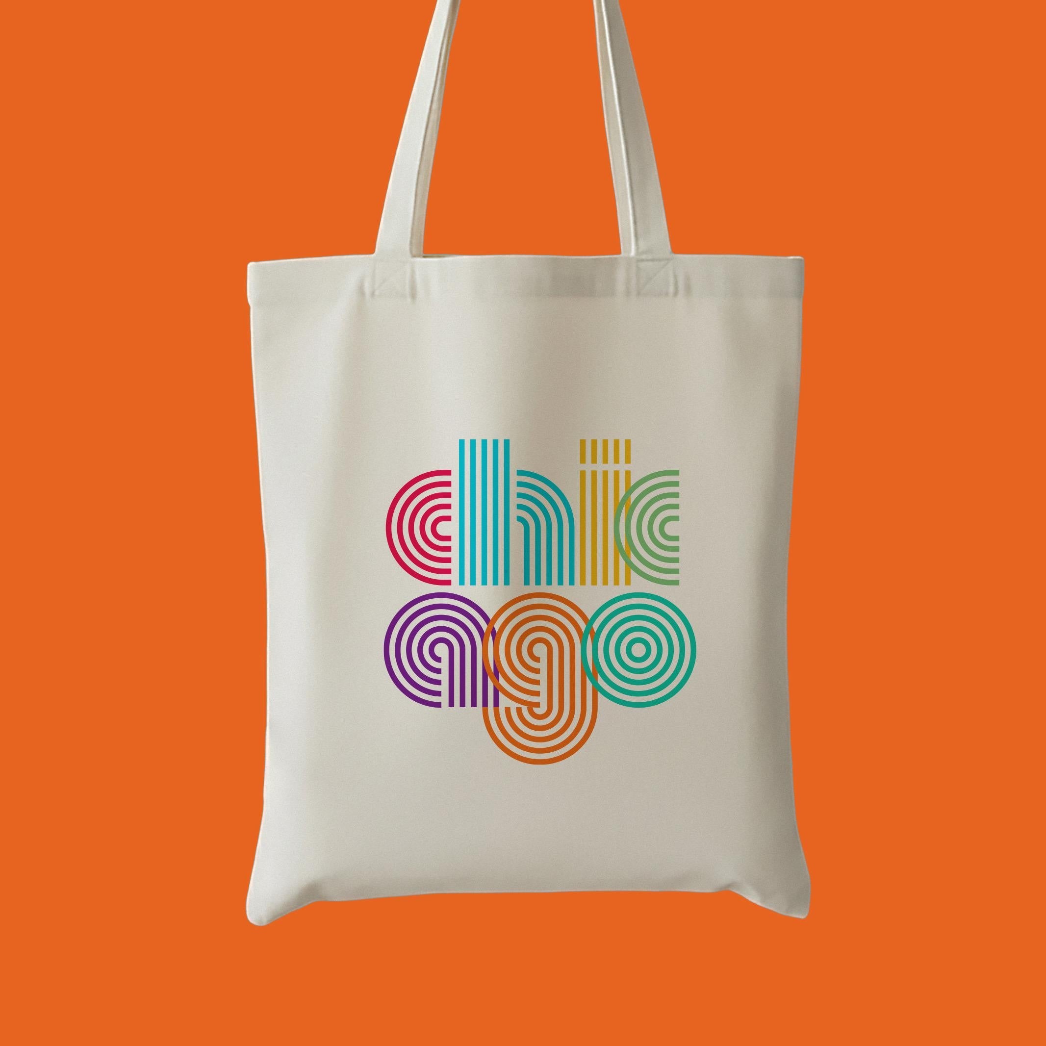 Chicago Line Art Canvas Tote Bag | City Design Gift