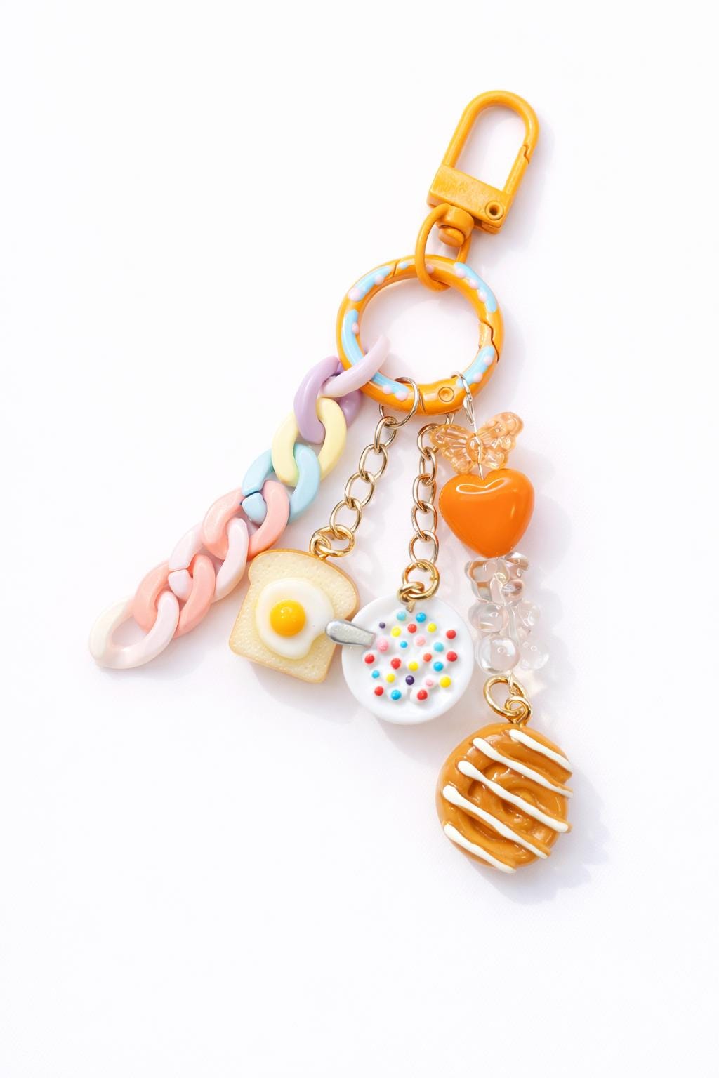 Adorable cute food miniature Jewerly Bag charms / Key chain / bread&cereal and donut