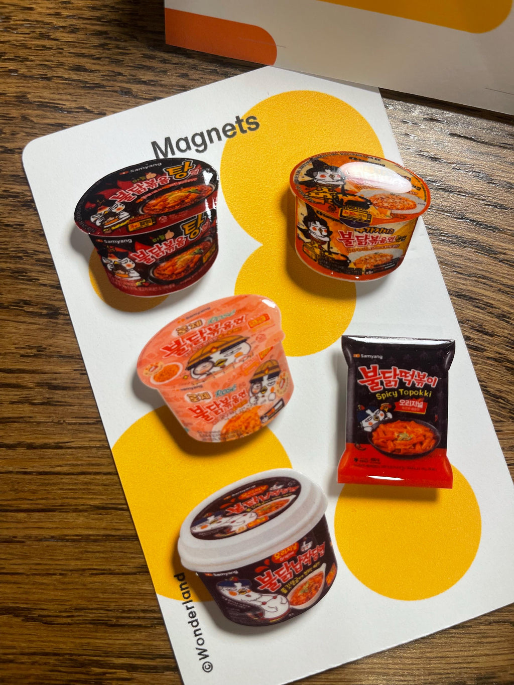Buldak Ramen Magnets | Korean Food Lover Gift Set | Miniature Kitchen Decor