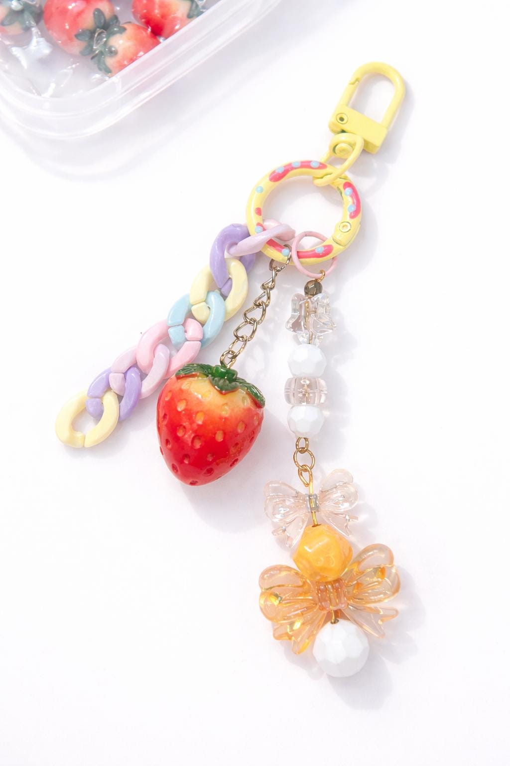 Adorable cute Strawberry Jewerly Bag charms / Key chain