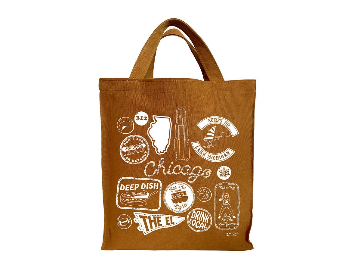 Chicago Shopper Tote - Cotton Canvas Grocery Bag, USA Made