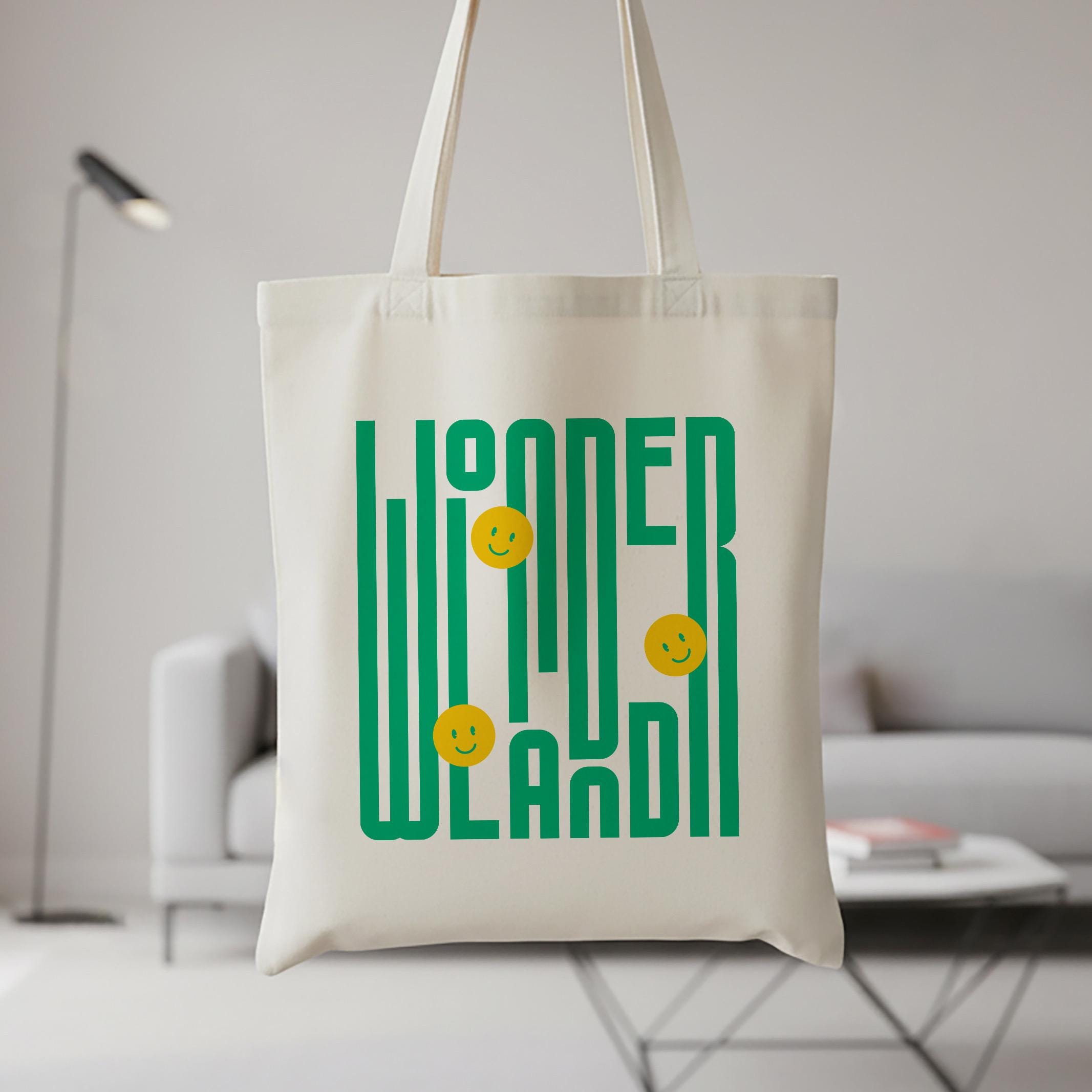 Chicago Wonderland Canvas Tote Bag with Zip closure and inside pocket