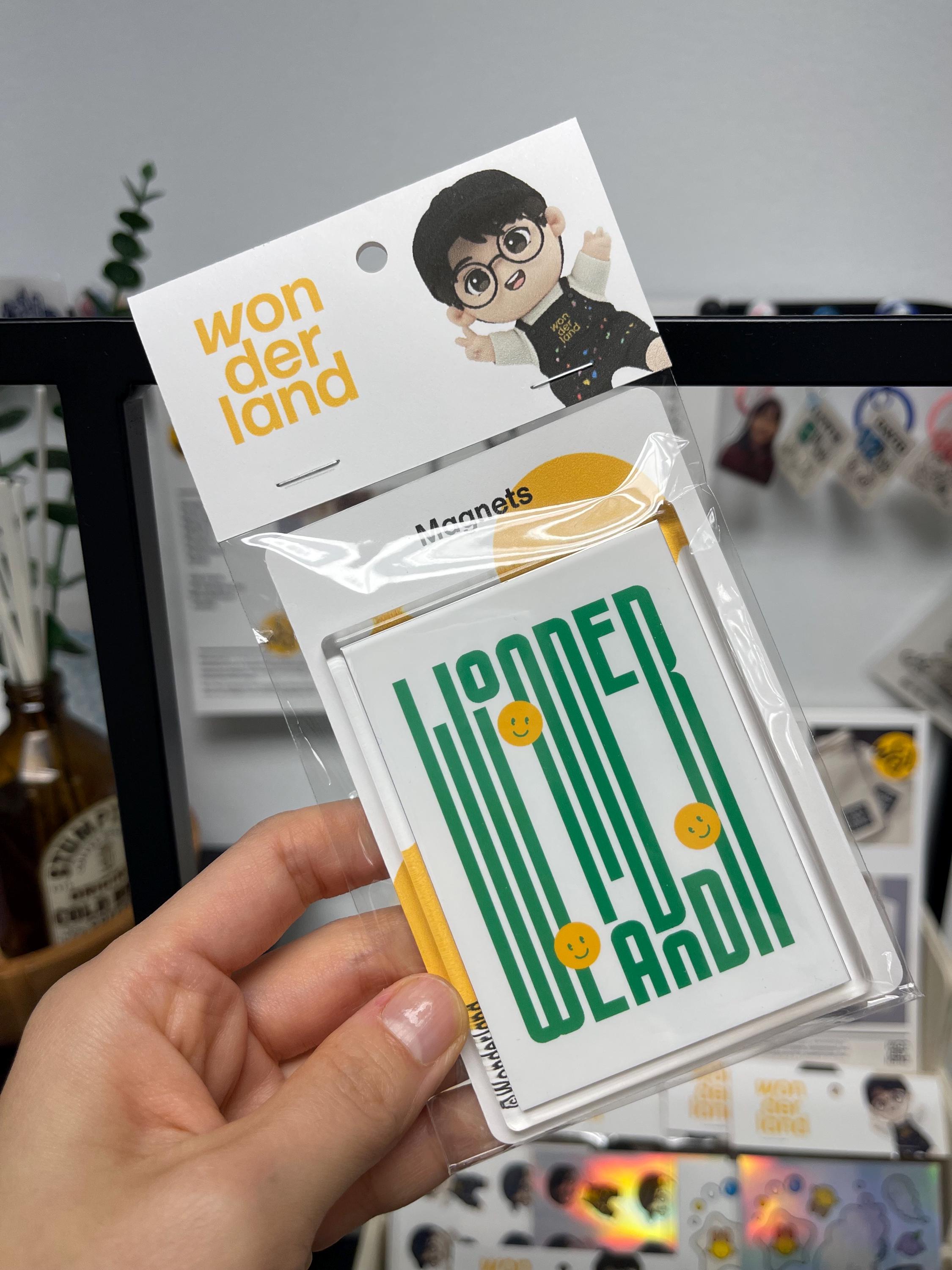 Chicago Magnet: Retro Green Letter Design with Smiley/ Small gift