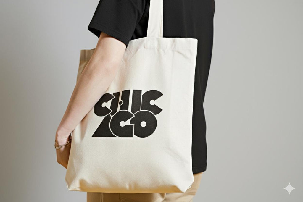 Chicago Canvas Tote Bag with with inside pocket