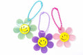 Adorable cute Smile smiley face flower Bag charms / Key chain