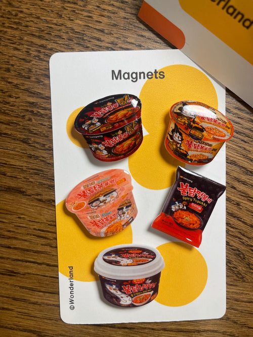 Buldak Ramen Magnets | Korean Food Lover Gift Set | Miniature Kitchen Decor