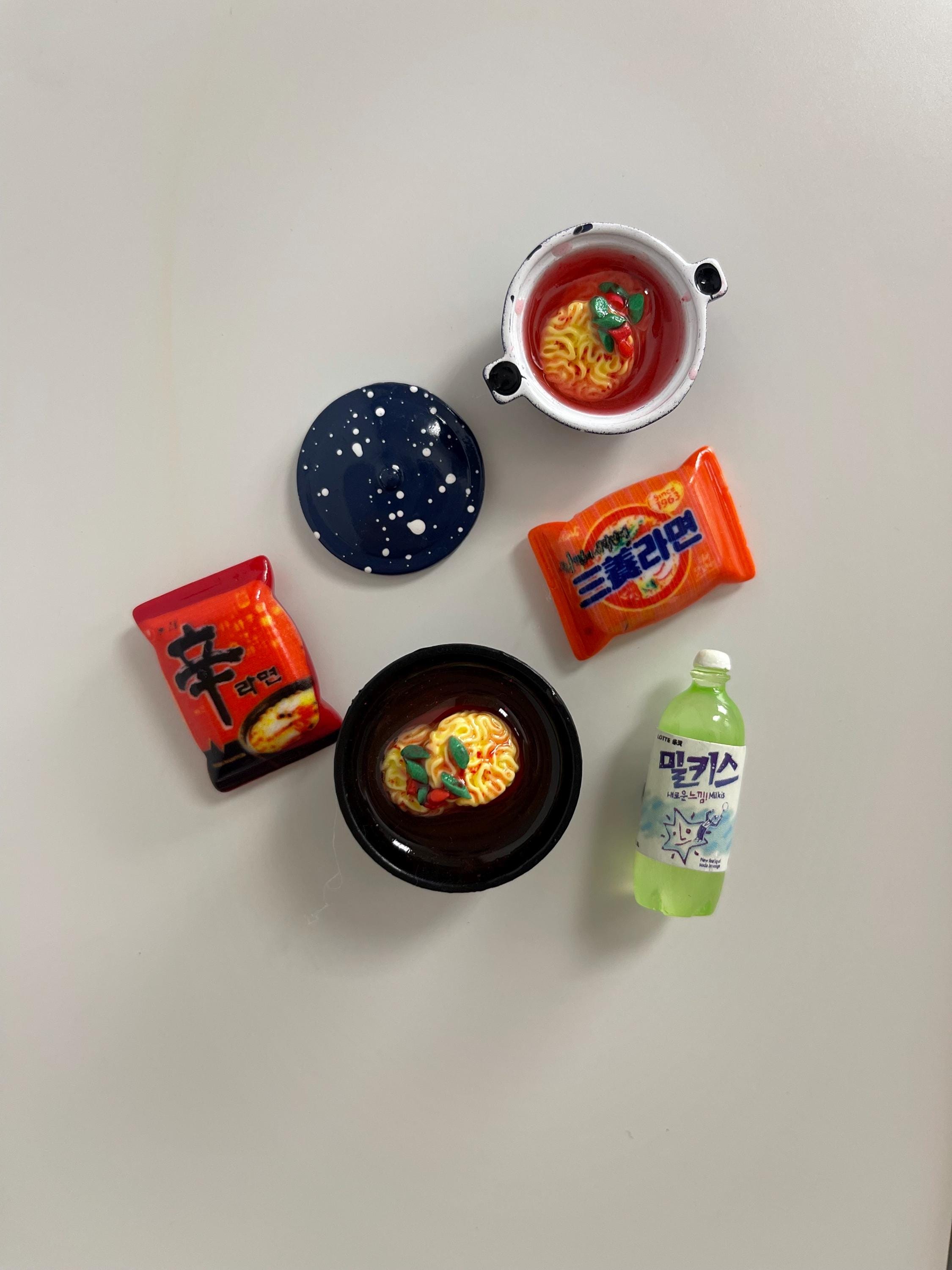 Korean Ramen Magnet Set: K-Food Miniature Fridge Magnets